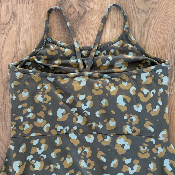 Pact Organic Fit & Flare Midi Dress Leopard Print Green - Picture 7 of 8